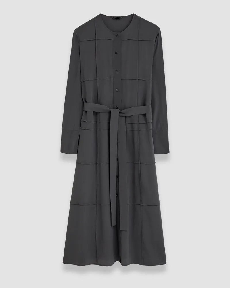 Joseph Helene Crepe de Soie Silk Dress - Regular Grey