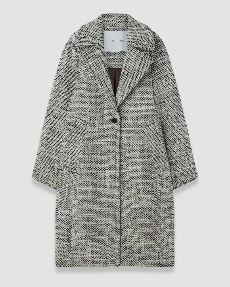 Joseph Florent Crosshatch Virgin Wool Coat - 44 