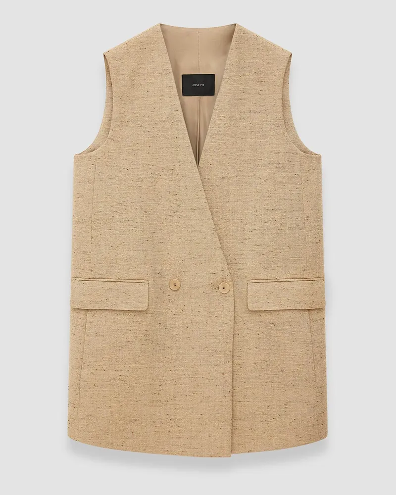 Joseph Speckled Silk Linen Arago Waistcoat - Regular / 38 