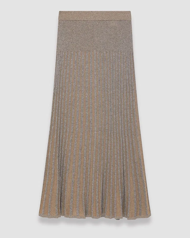 Joseph Lurex Knit Skirt Gold