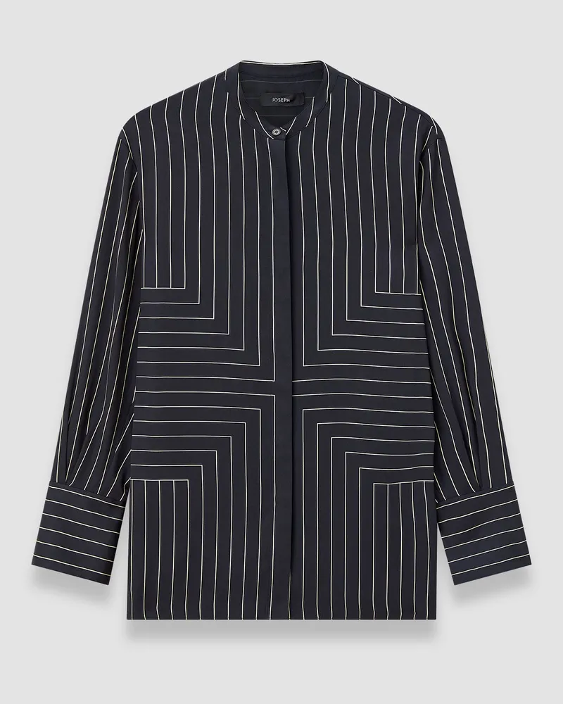 Joseph Athena Geometric Print Silk Blouse - 42 