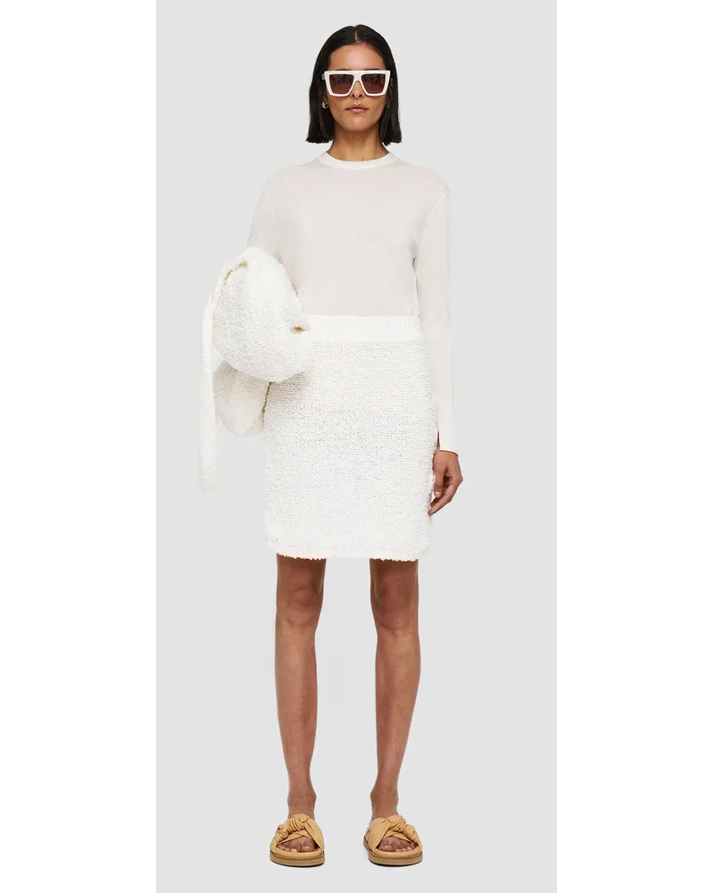 Joseph Textured Knit Skirt Ivory