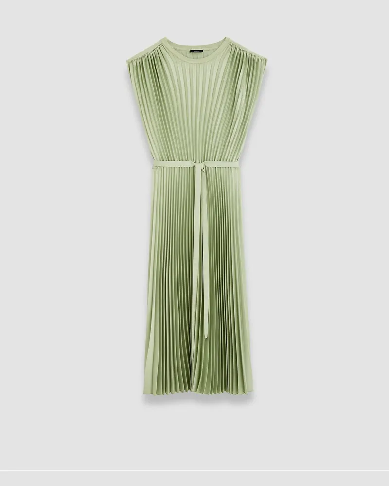 Joseph Volta Knit Weave Plissé Dress Green