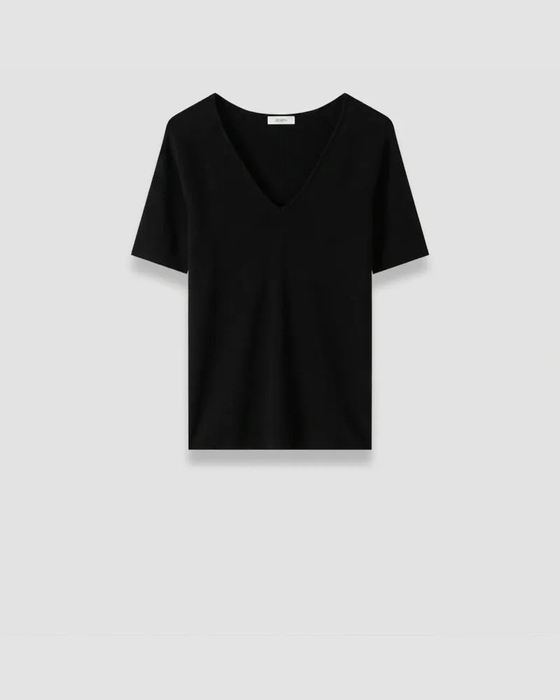 Joseph Elly Silk Stretch V Neck Top - L 