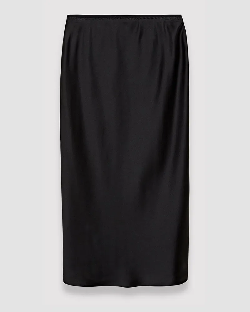 Joseph Isaak Silk Satin Skirt Black