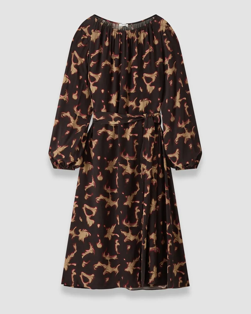 Joseph Cupid Tortoiseshell Crepe Dress - Shorter Brown
