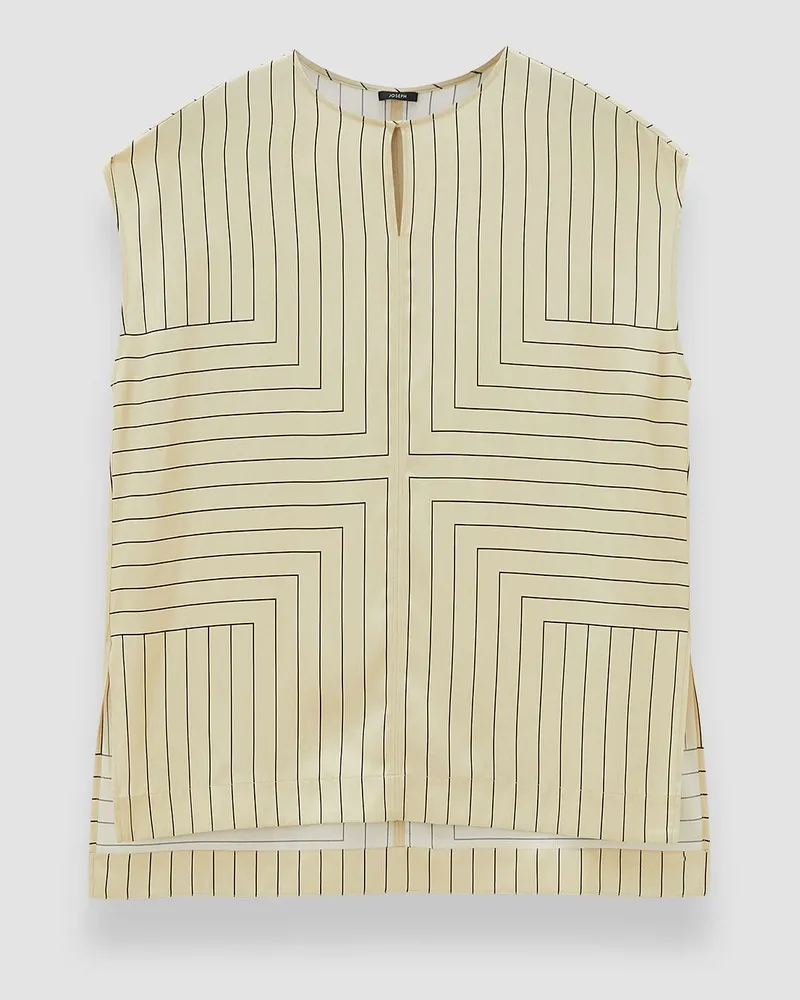 Joseph Louison Geometric Print Silk Top - 38 