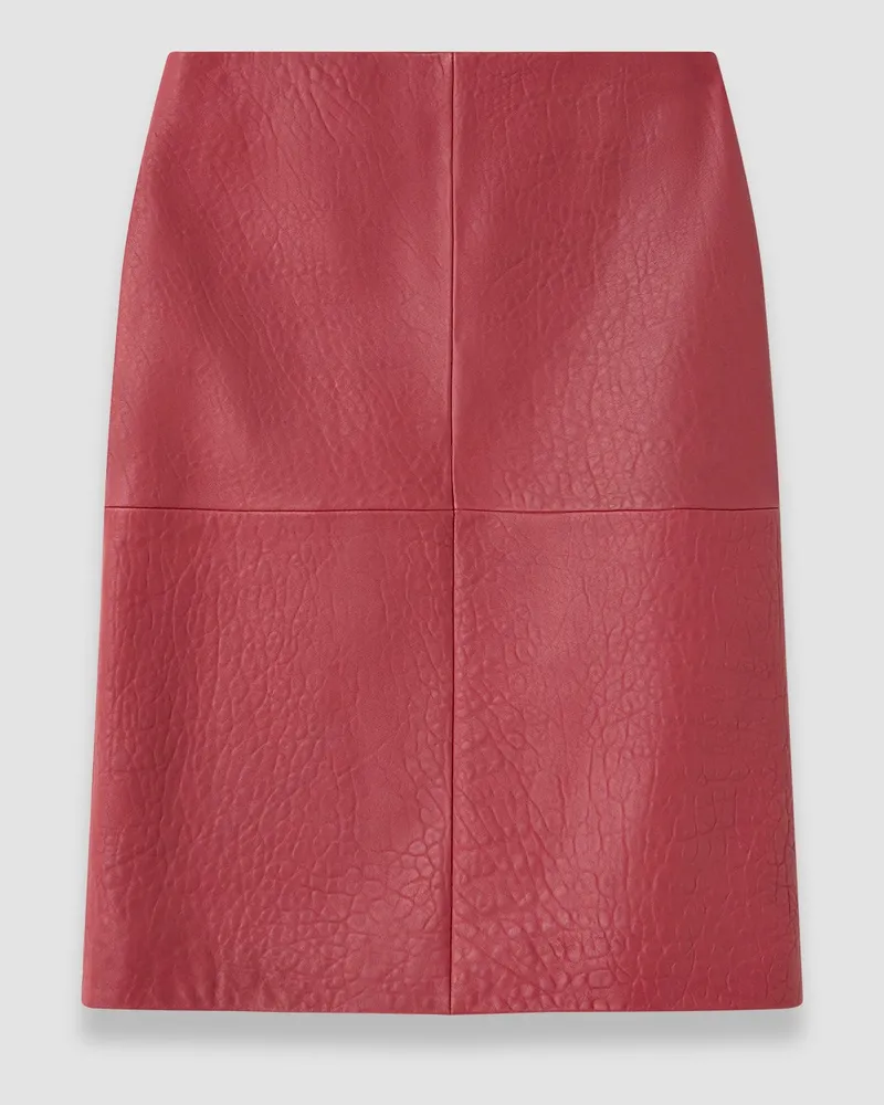 Joseph Shroff Pebble Leather Skirt Pink