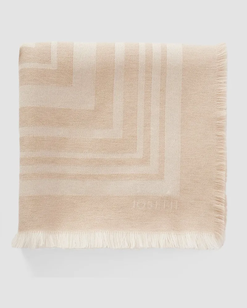 Joseph Neoma Wool Jacquard Scarf Beige