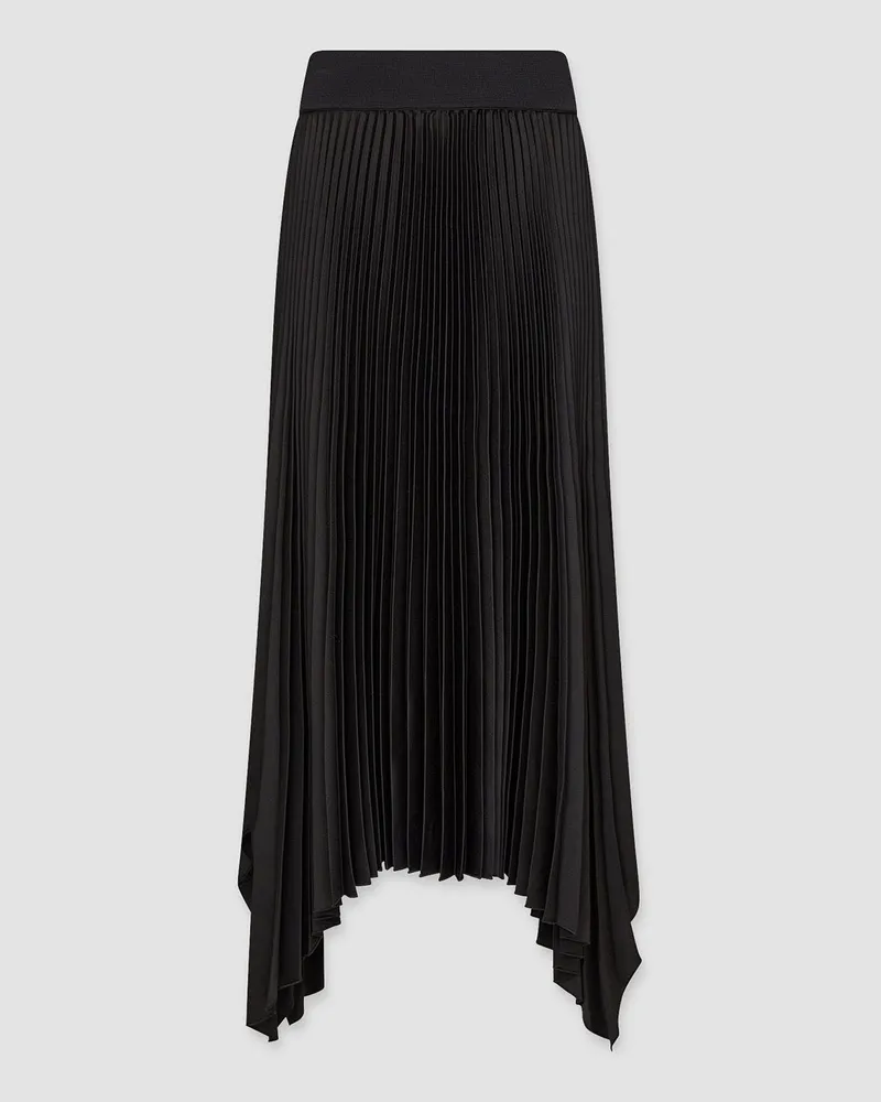 Joseph Ade Knit Weave Plissé Skirt - Shorter Black