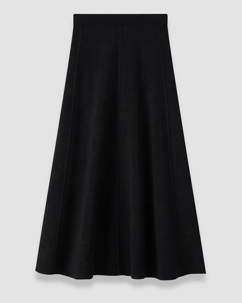 Joseph Helius Leopard Jacquard Milano Skirt - Regular Black