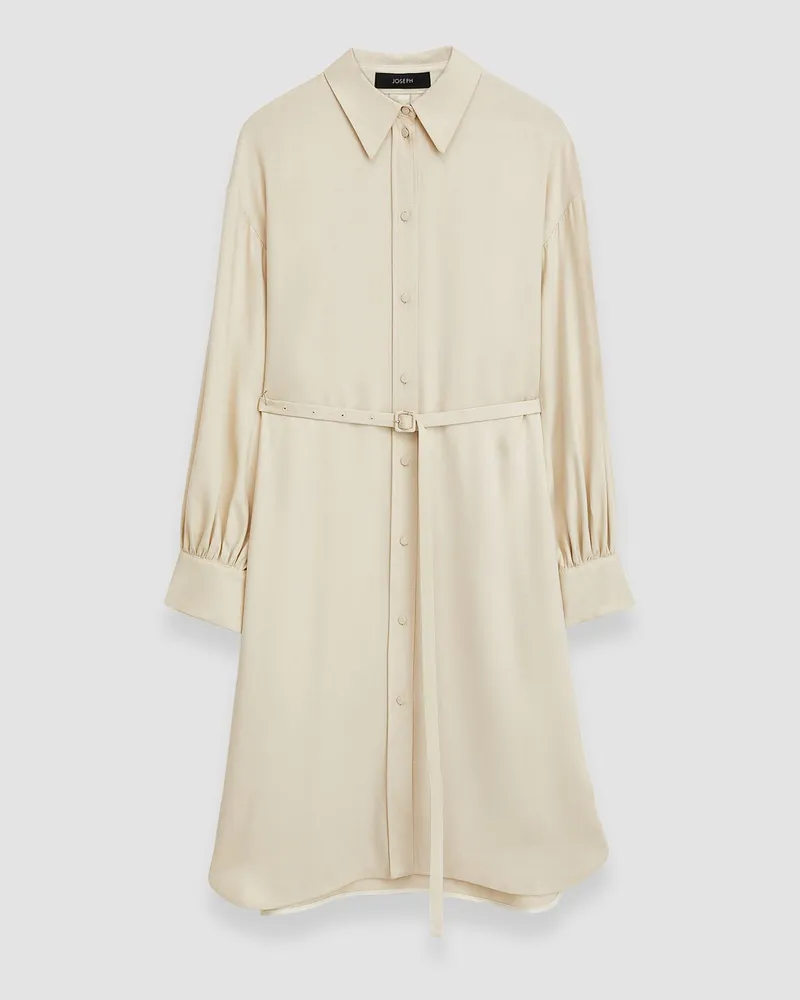 Joseph Viscose Twill Floreal Dress Beige