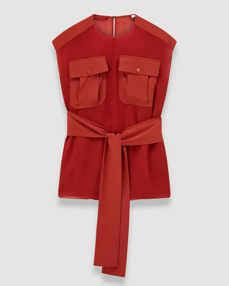 Joseph Kniza Crepe de Soie Silk Blouse - 48 