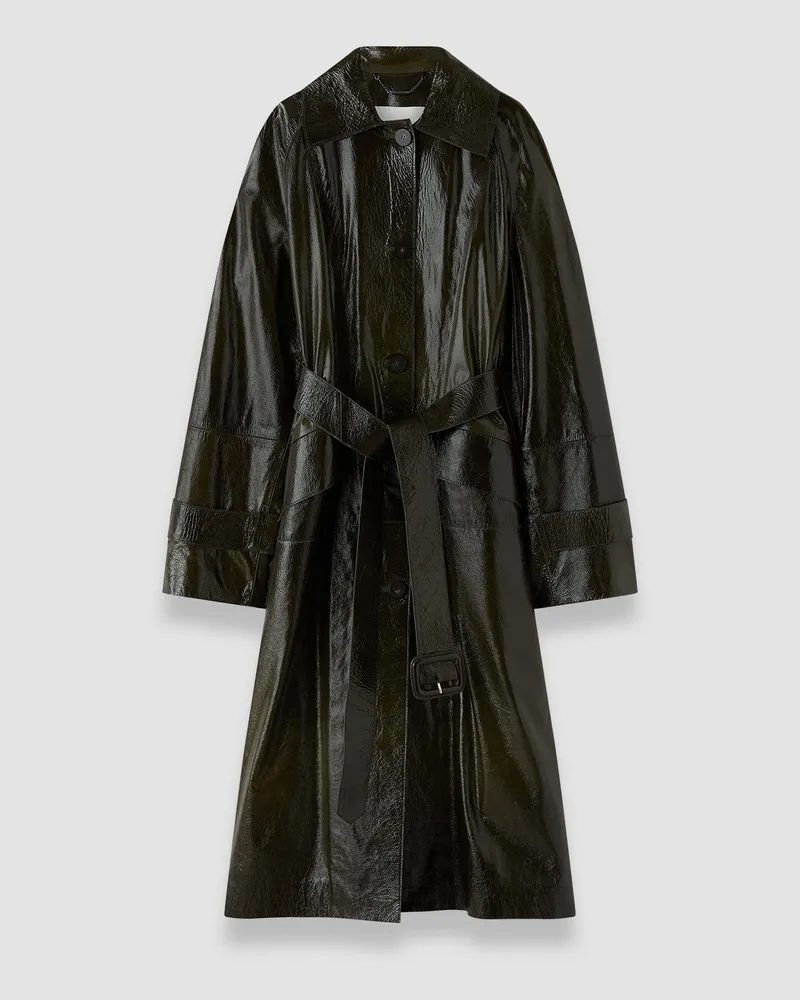 Joseph Zahia Textured Patent Leather Coat - 44 