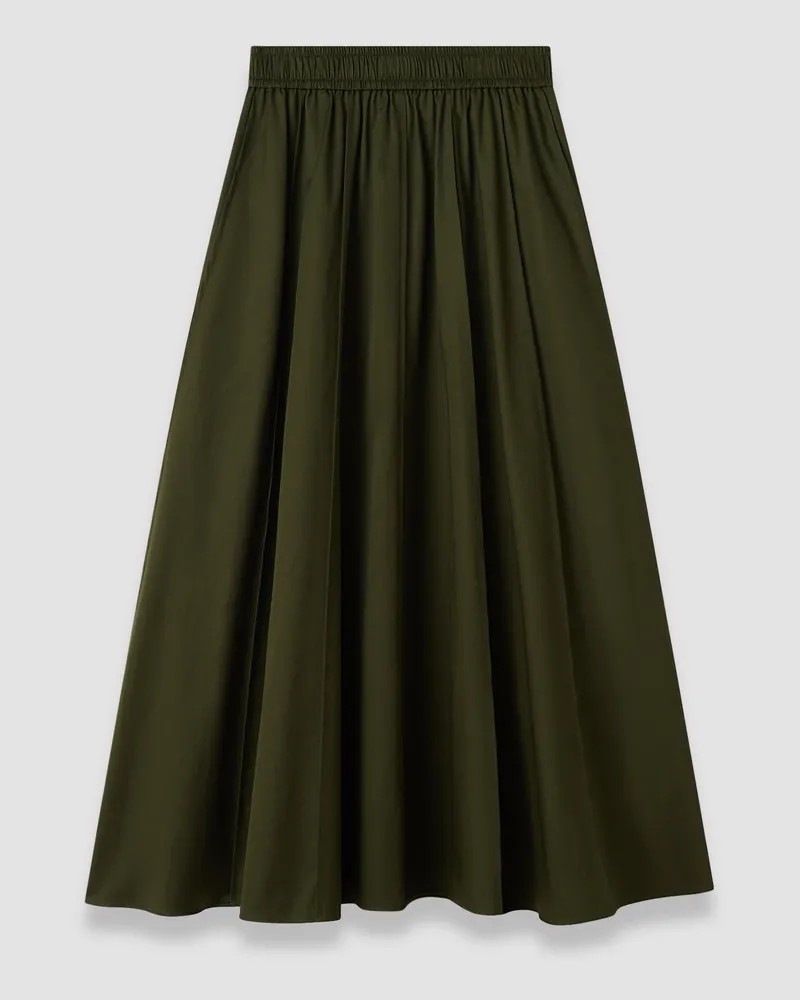 Joseph Manar Cotton Sateen Skirt Green