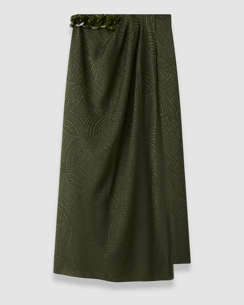 Joseph Tanger Jacquard Silk Skirt - Shorter Green