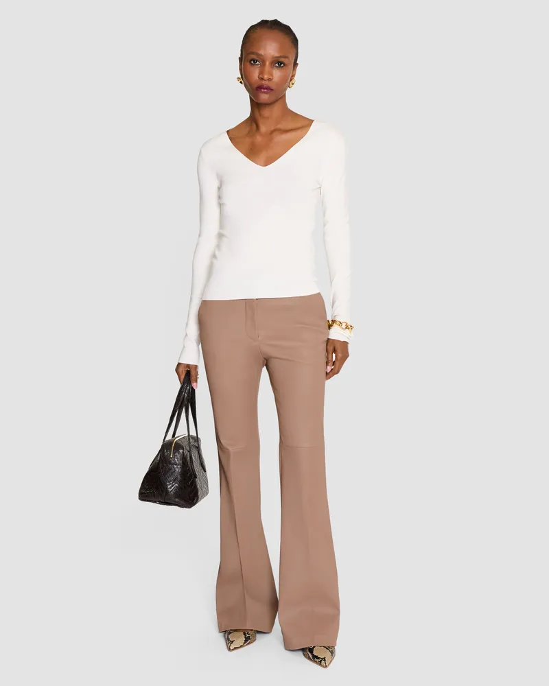 Joseph Tafira Leather Stretch Trousers - Shorter / 42 