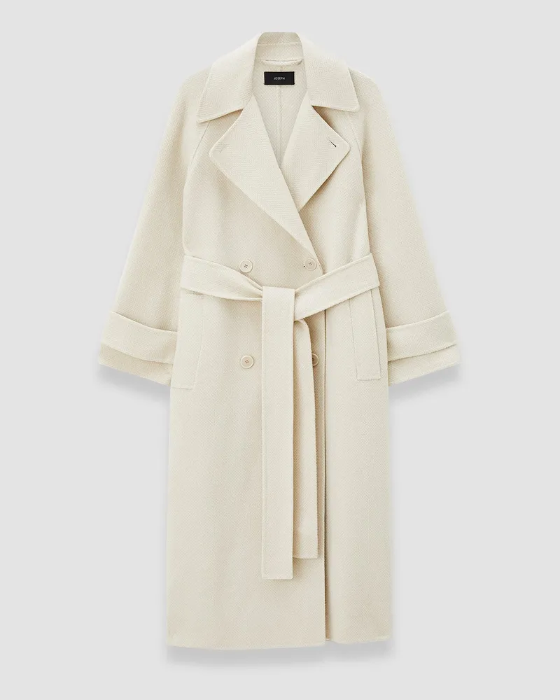 Joseph Navarre Linear Double Face Wool Coat - 44 
