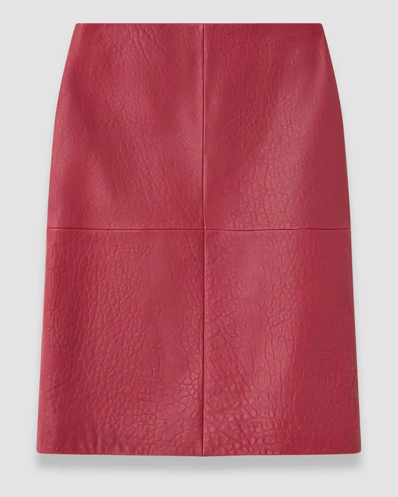 Joseph Shroff Pebble Leather Skirt Pink