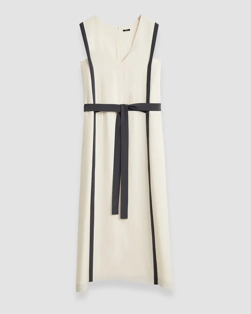 Joseph Heavy Silk Crepe Animation Muguet Dress - Regular White