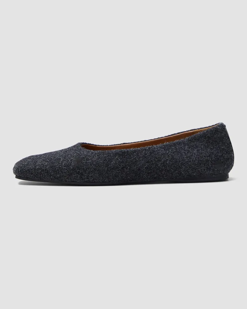 Joseph Textured Wool Ballerinas Grey