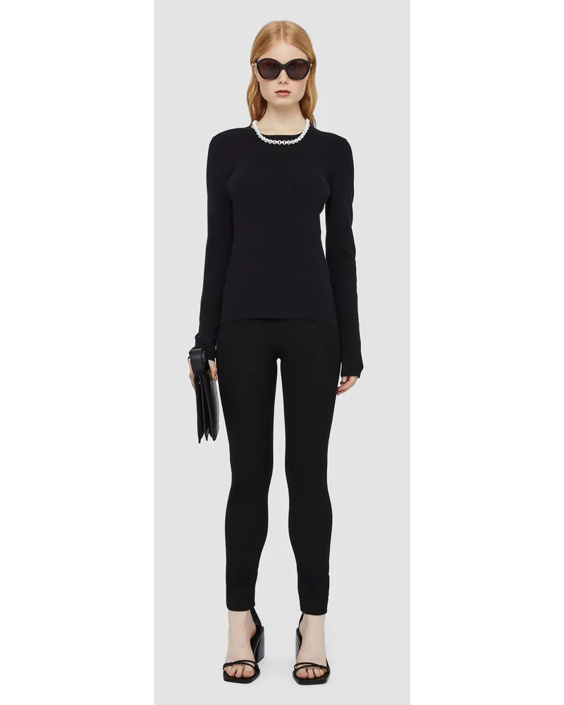 Joseph Silk Stretch Jumper Black