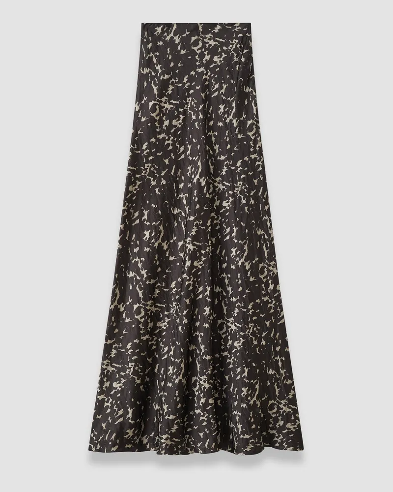 Joseph Marzia Printed Crinkle Skirt - Shorter Brown