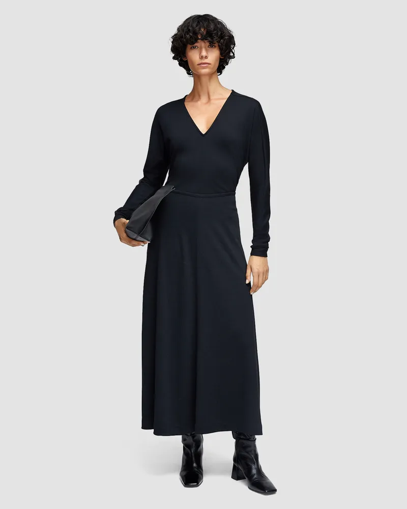 Joseph Wool Jersey Maxi Skirt Black