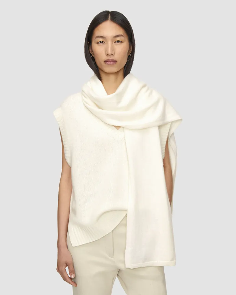 Joseph Light Pure Cashmere Scarf White