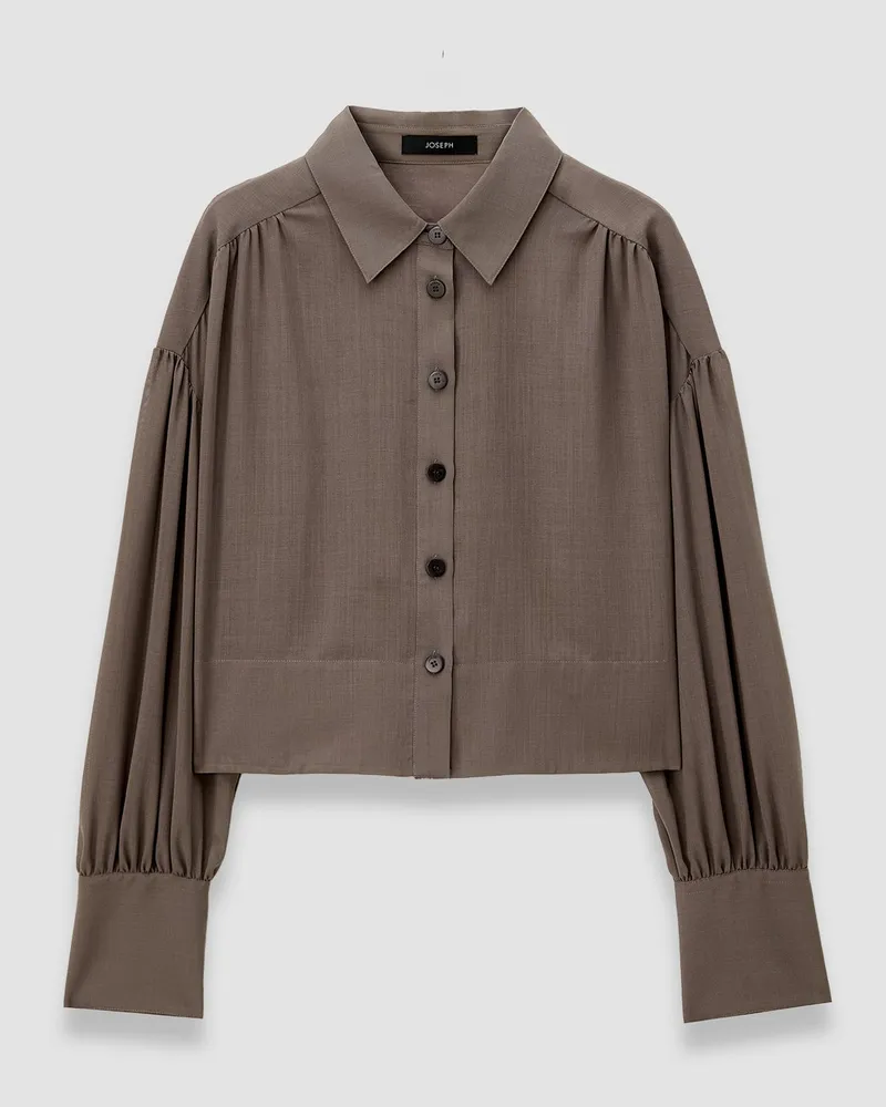 Joseph Anais Sheer Fine Wool Blouse - 44 