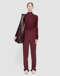 Joseph Silk Crepe de Chine Tova Trousers Merlot