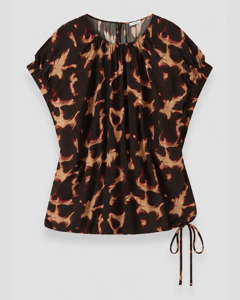 Joseph Phoebe Tortoiseshell Crepe Blouse - 44 