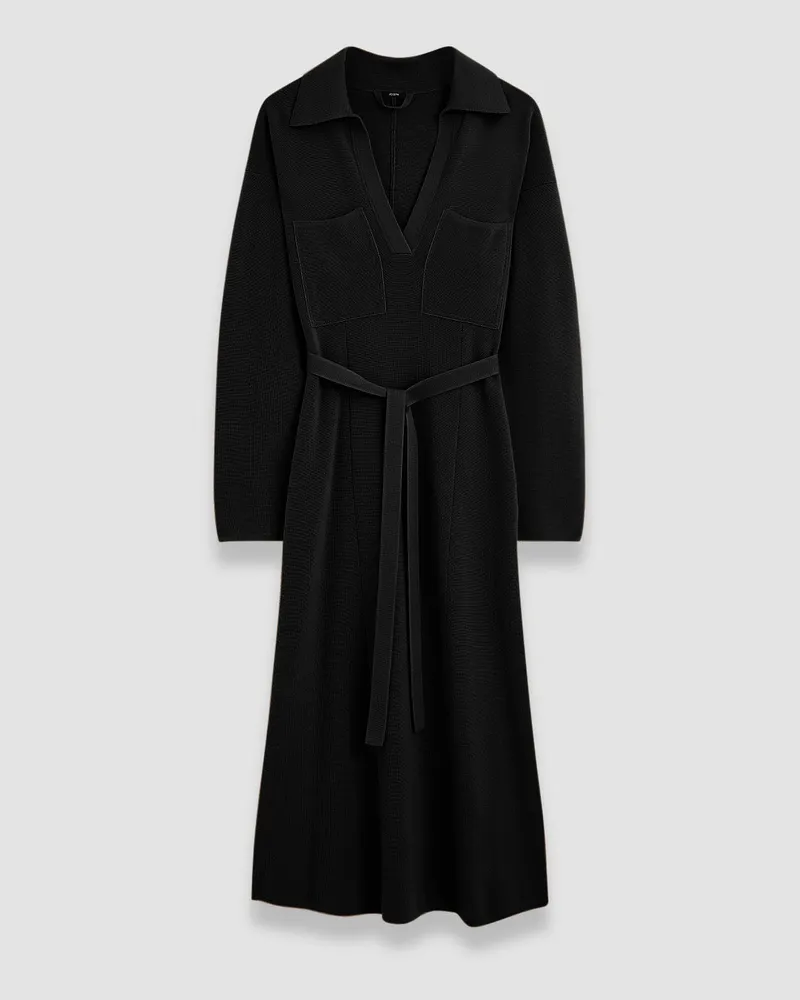 Joseph Milano Knitted Wool Dress Black