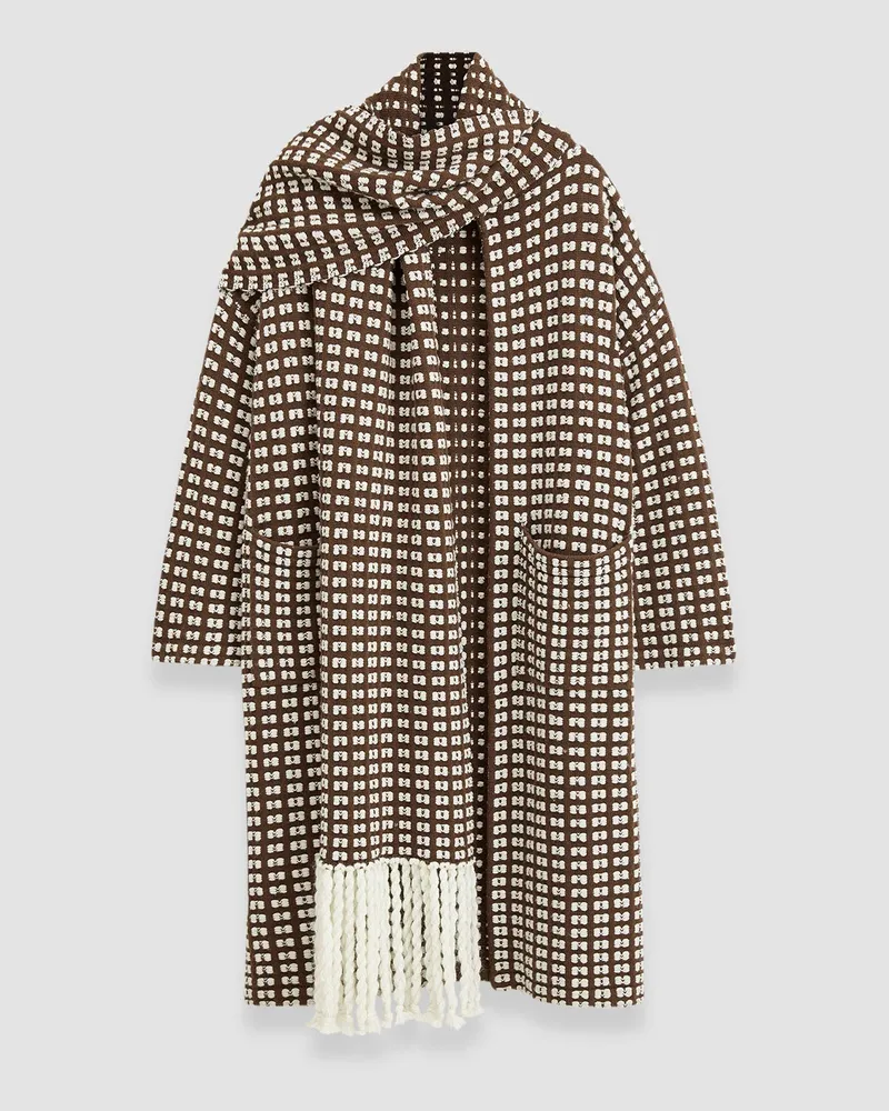 Joseph Waffle Knit Scarf Coat - Regular / XL 