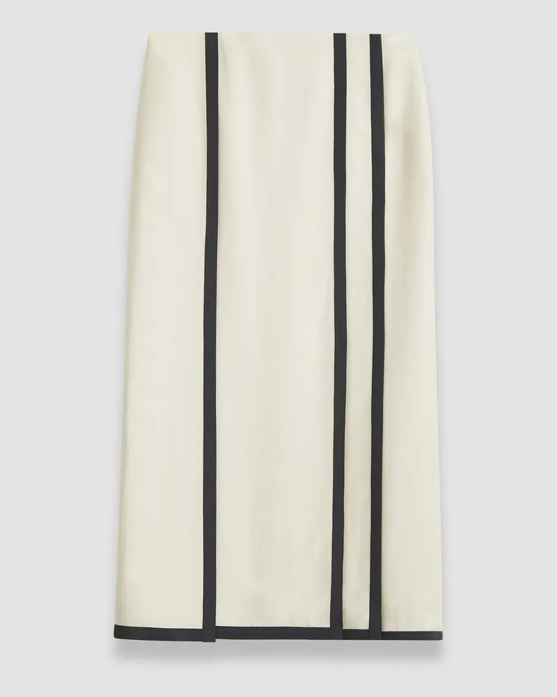 Joseph Heavy Silk Crepe Animation Iris Skirt - Regular White