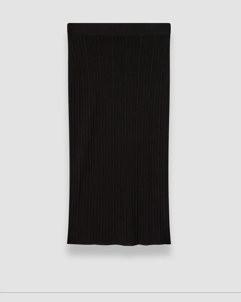 Joseph Viscose Rib Knit Skirt Black