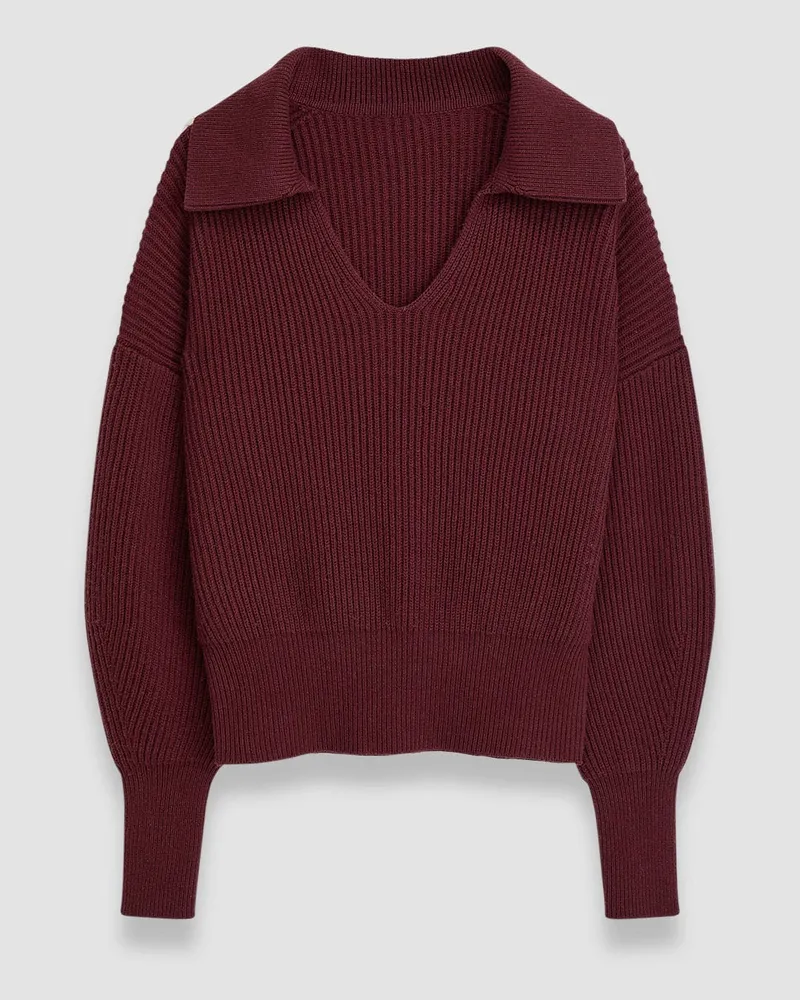 Joseph Light Cardigan Stitch Open Neck Jumper - XS 