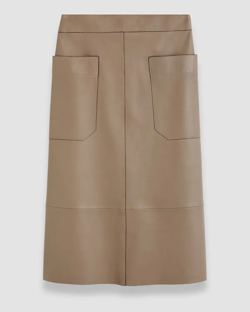 Joseph Blomfield Nappa Leather Skirt Grey