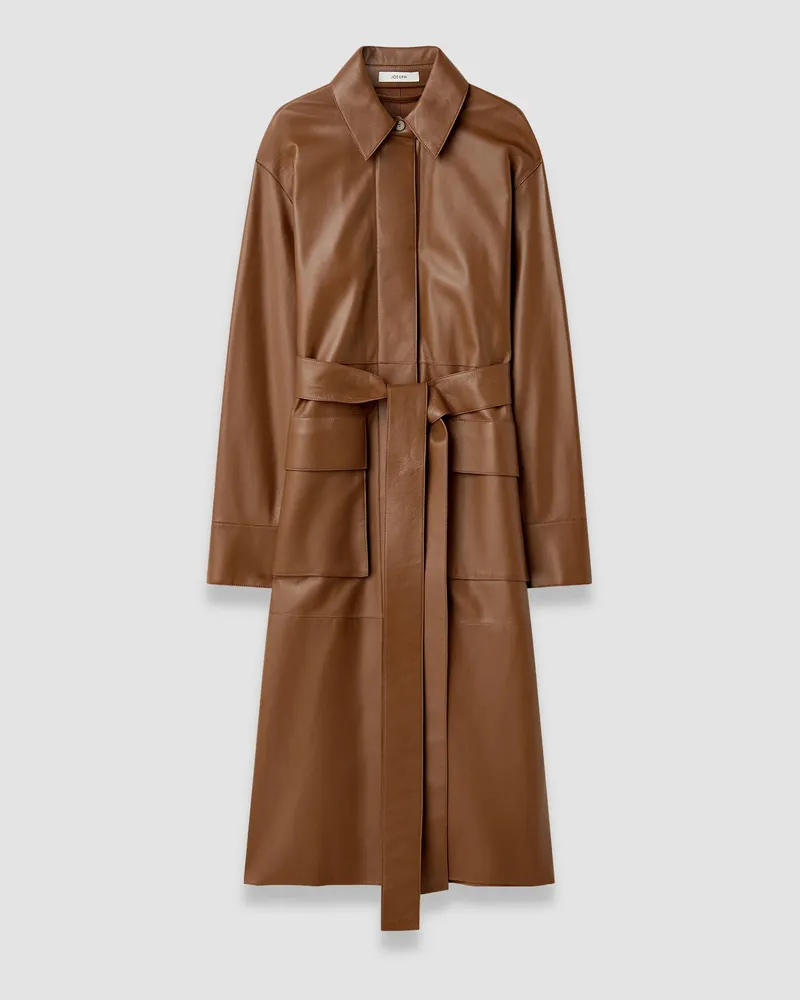 Joseph Okabe Soft Nappa Leather Coat - 44 