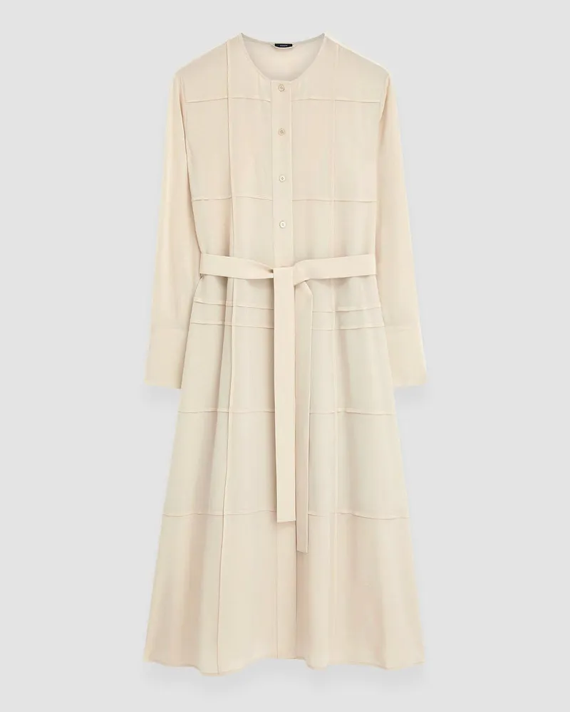 Joseph Helene Crepe de Soie Silk Dress - Shorter Beige