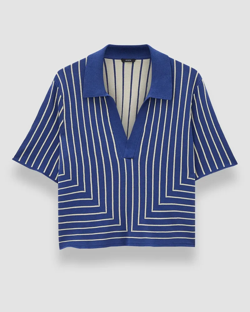 Joseph Geometric Jacquard Silk Blend Top - XL 