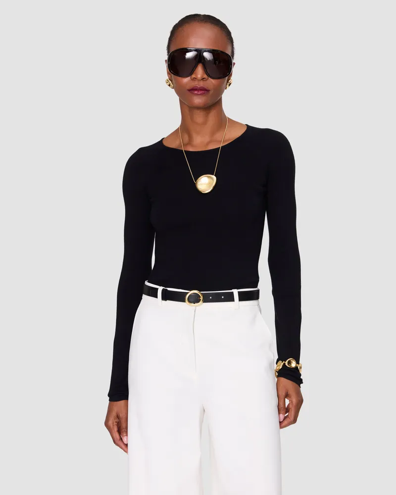 Joseph Rene Leather Belt Black
