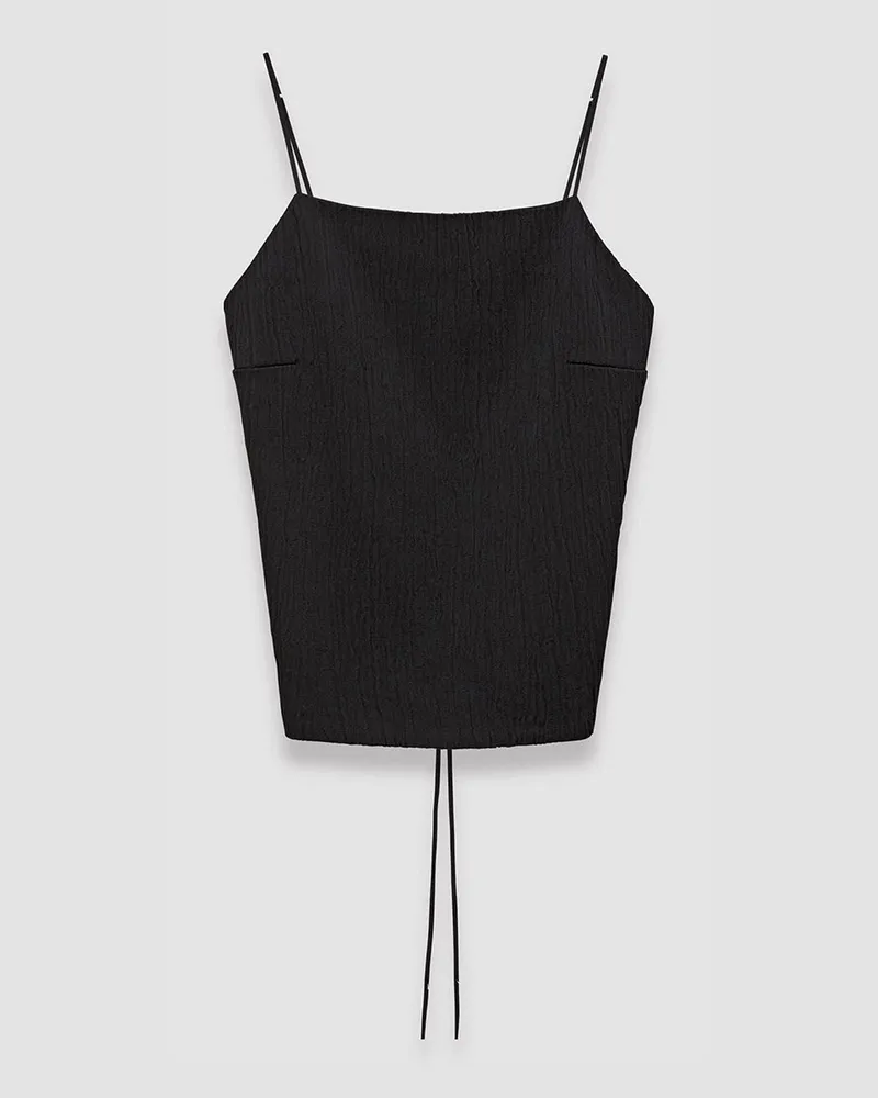 Joseph Textured Viscose Baste Backless Top - 42 