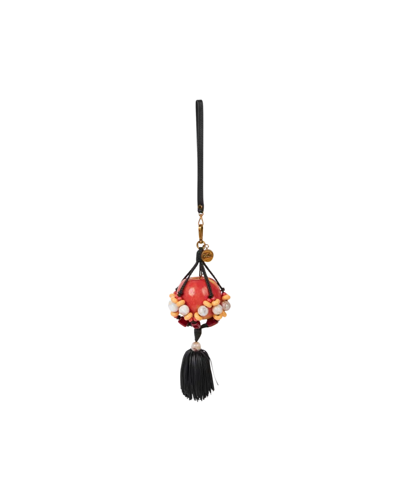 Etro Cham Apfel Mit Quaste Und Perlen, Damen, Schwarz Schwarz
