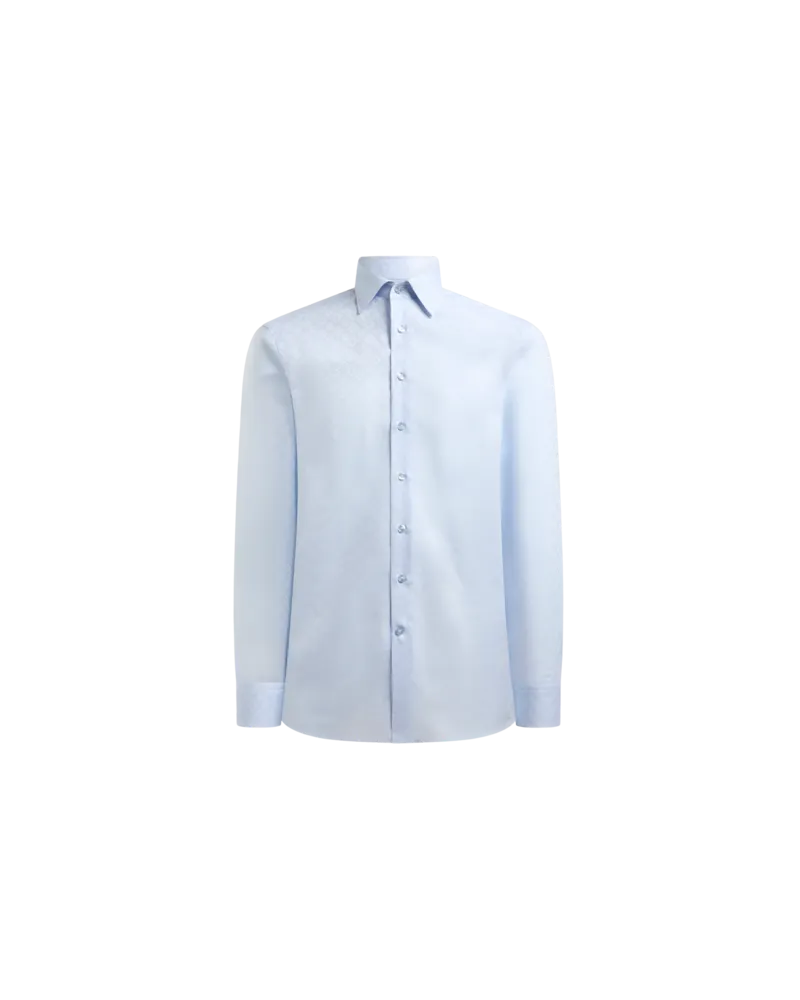 Etro Hemd Aus Baumwolle Im Jacquardmuster, Herren, Hellblau, Größe Hellblau