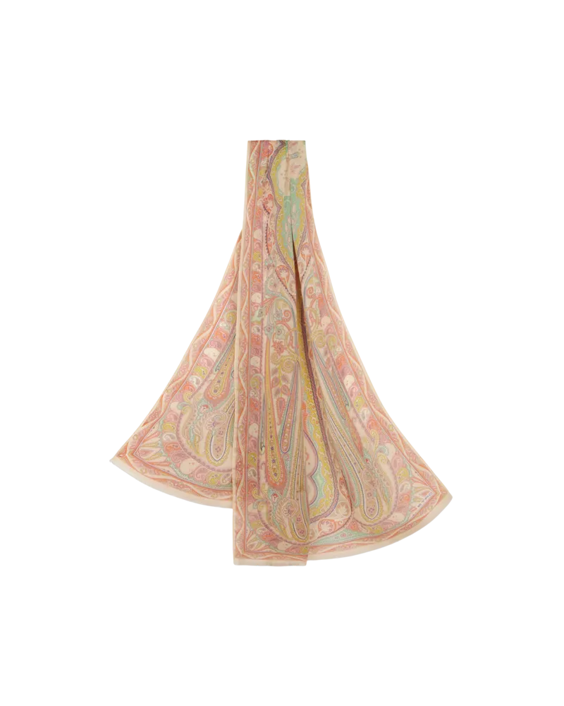 Etro Schal Aus Seide Mit Druck, Damen, Multicolor Multicolor