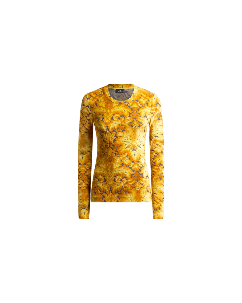 Etro Top Aus Jacquard-chenille, Damen, Gelb, Größe Gelb