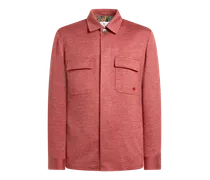 Hemdjacke Aus Jersey Aus Einer Jaspé-wollmischung, Herren, Rot, Größe