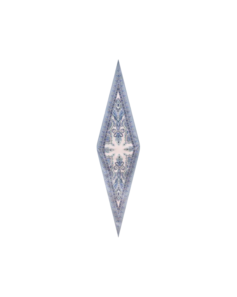 Etro Foulard Aus Seide Mit Floralem Paisley-motiv, Herren, Blau Blau