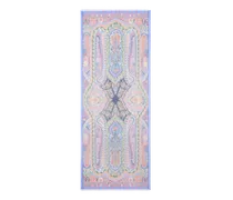 Paisley-schal Aus Seide, Damen, Violett